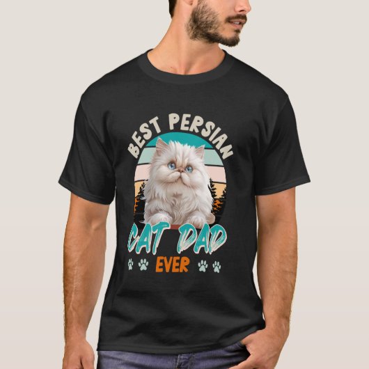 T-shirt Cat Daddy MEILLEUR CHAT PERSIEN PAPA JAMAIS Hommes (Devant)