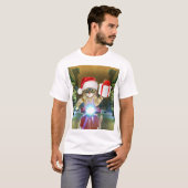 T-shirt Cat dans le Santa Claus a empoisonné les délicieux (Devant entier)