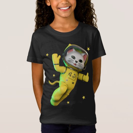 T-Shirt Cat d'astronaute (Devant)