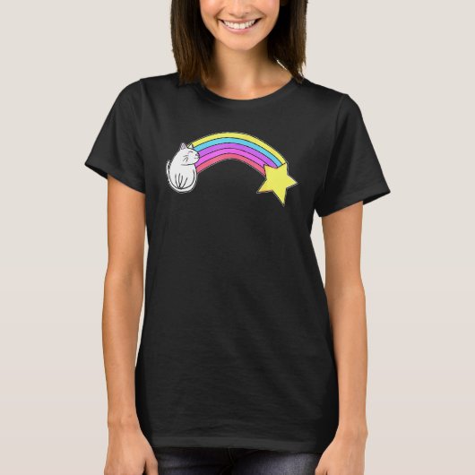 T-shirt Cat de maïs magique arc-en-ciel (Devant)
