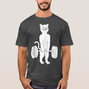 T-shirt Cat Deadlift  Powerlifting Kitty Tee, Weightliftin