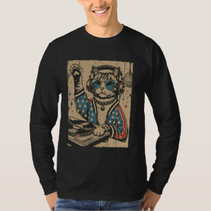 T-shirt Cat Dj Tourne-disque Vintage Kitten Disco Musique