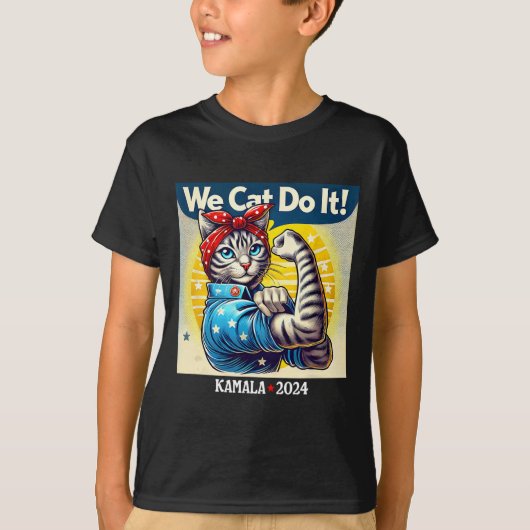 T-shirt Cat Do It Kamala Harris Supporter Chilless Cat La (Devant)