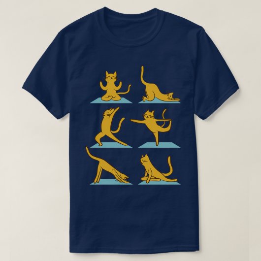 T-shirt Cat Doing Multiple Yoga Positions Cats Lovers (Design devant)