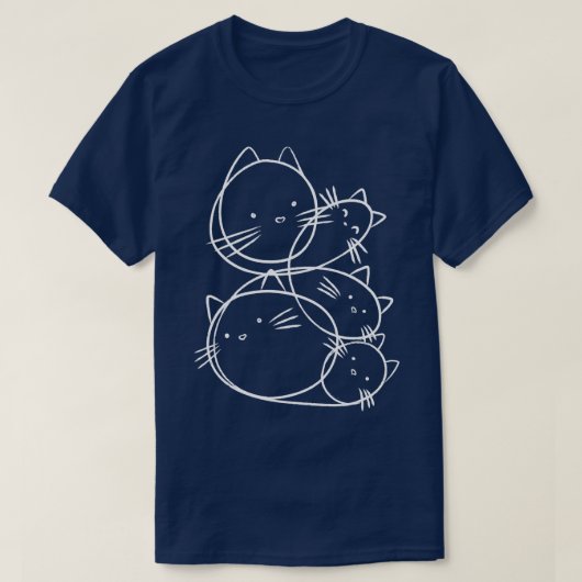 T-shirt Cat Doodles Lines par Tobe Fonseca (Design devant)