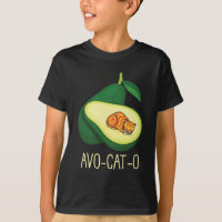 Cat Dormant Avocado Cute Animal Pun