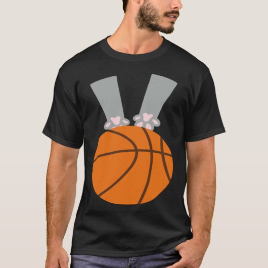 T-shirt Cat Dunk cat dunking a basketball (Devant)