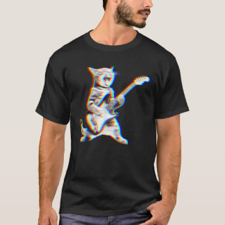 T-shirt Cat EDM Rock Musique Drôle Cadeaux Pour Amoureux d