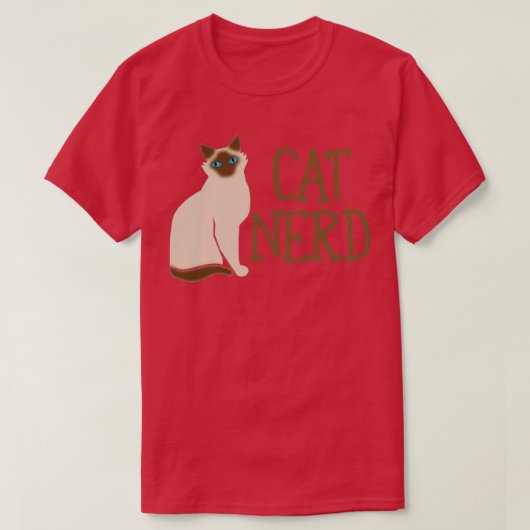 T-shirt CAT expert NERD complet des chats (Design devant)