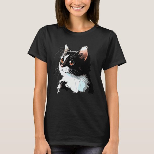 T-shirt Cat Face  Cat (Devant)