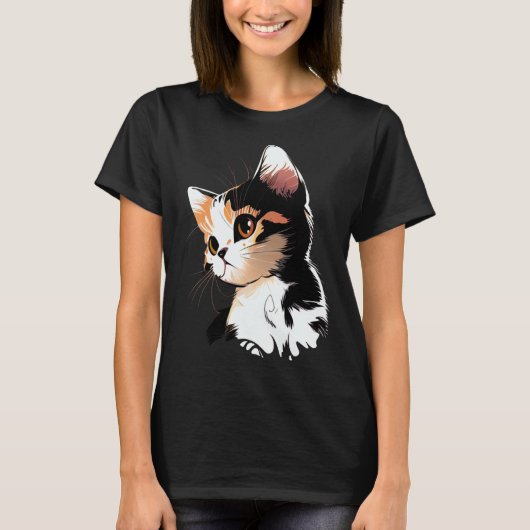 T-shirt Cat Face  Cat  1 (Devant)