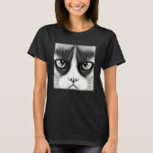 T-shirt Cat face graphic animal pet grumpy kitten print (Devant)