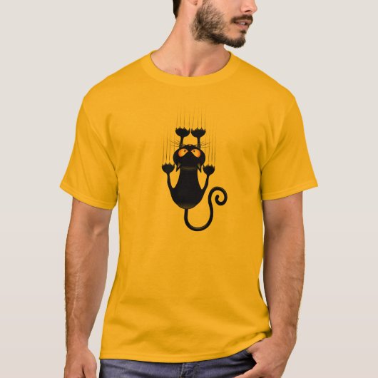 T-shirt Cat Falling down fun dessin personnage (Devant)