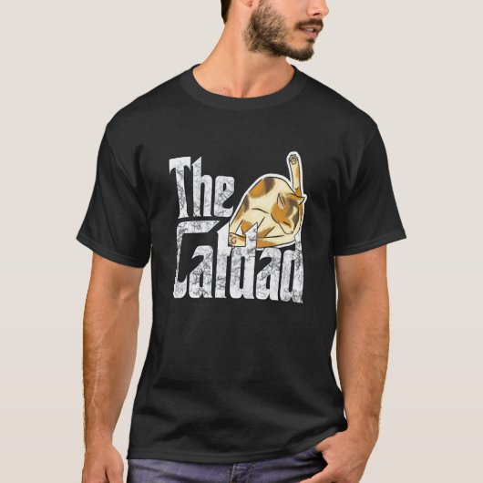 T-shirt Cat Father The Catfather Crazy Cat Dad Papa (Devant)