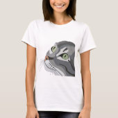 T-shirt Cat Feline Yeux mignons animal (Devant)