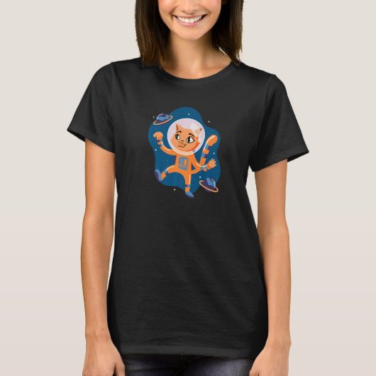 T-shirt Cat Floating in Space - Funny Space Cat Graphic Pr (Devant)