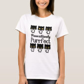 T-shirt Cat Fun Pun Pawsitly Purrfect Citation (Devant)