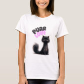 T-shirt Cat Fun Pun Purr Love Citation (Devant)