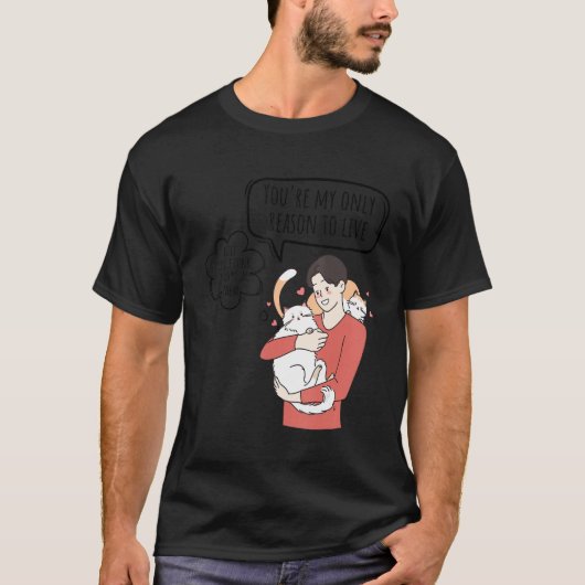 T-shirt Cat Gen Z Nihilism Existential Crisis Dank Meme (Devant)