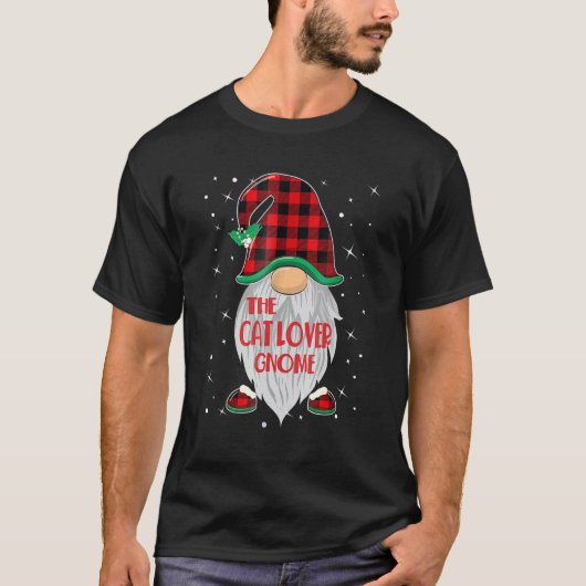 T-shirt Cat  Gnome Matching Family Group Christmas Party P (Devant)
