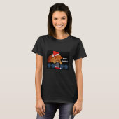 T-shirt Cat Guinea Pig Happy Holidays Animal (Devant entier)
