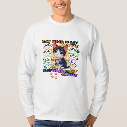 T-shirt Cat Hair Is My Outfit (Devant)