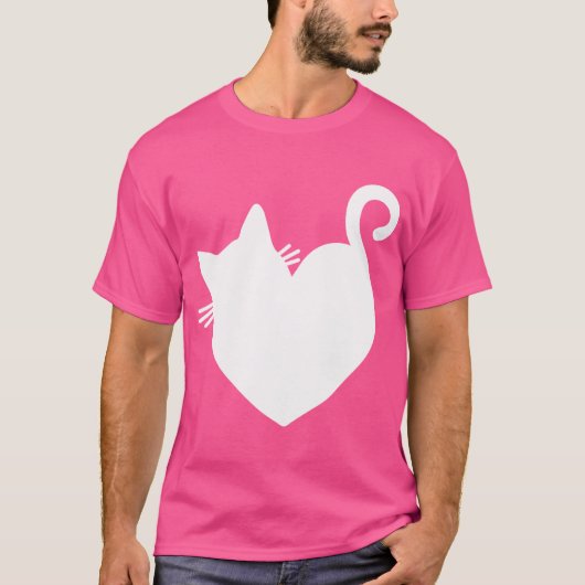 T-shirt Cat Heart Graphic Women Présente Valentines Day Ki (Devant)