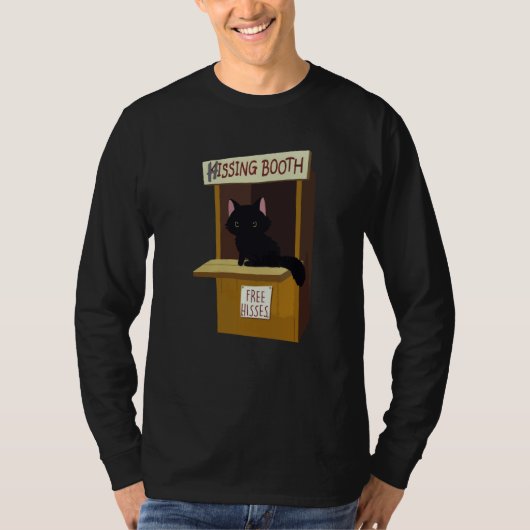 T-shirt Cat Hissing Booth Free Hisses Animal (Devant)