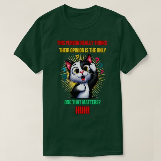T-shirt Cat Huh Meme (Design devant)