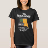 T-shirt Cat I Are Programmer I Make Computer (Devant)