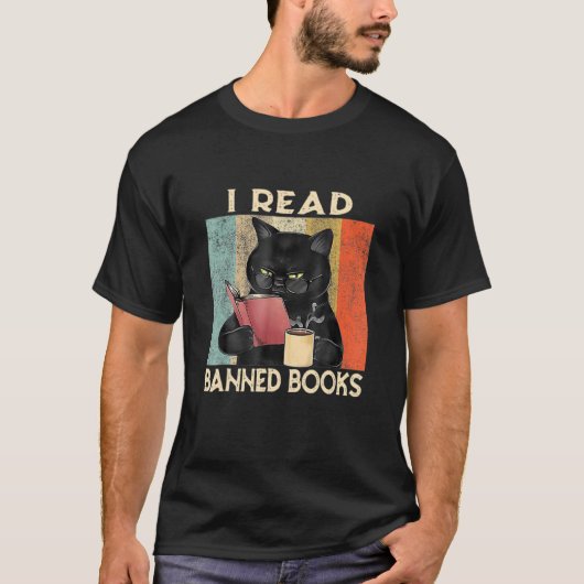 T-shirt Cat I Lire Livres Interdits Bookworts Lecture Livr (Devant)