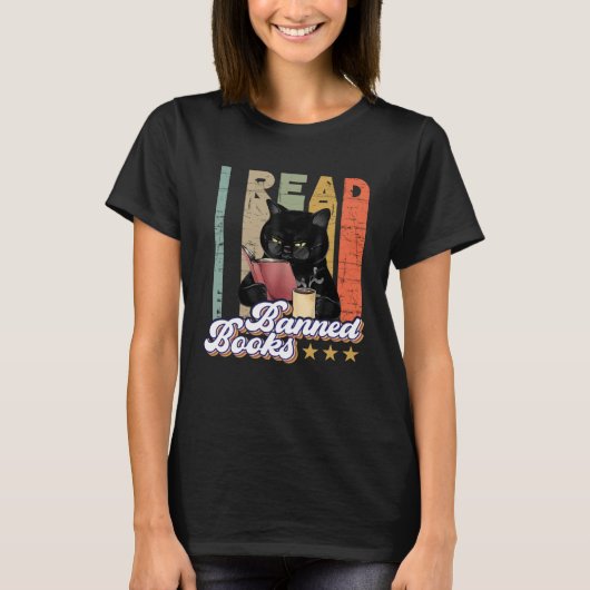 T-shirt Cat I Lire Livres Interdits Bookworts Lecture Livr (Devant)