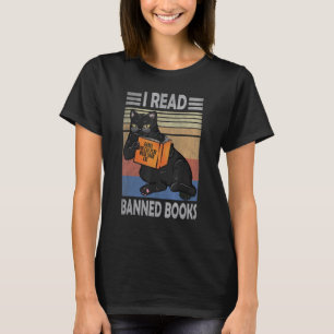 T-shirt Cat I Lire Livres Interdits Bookworts Loves Lectur