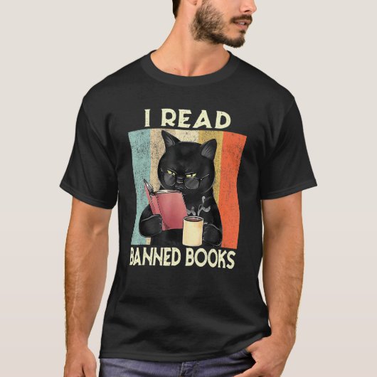 T-shirt Cat I Lire Livres Interdits Semaine Bookworts Lect (Devant)