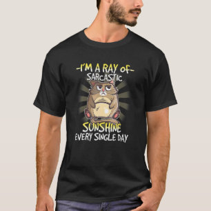 T-shirt Cat I M'Est Un Rayon De Soleil Sarcastique Chaque 