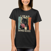 T-shirt Cat I Read Banned Books men Bookworms Reading Book (Devant)