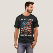 T-shirt Cat I'm Voting Condamné Felon (Devant entier)