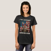 T-shirt Cat I'm Voting Condamné Felon (Devant entier)