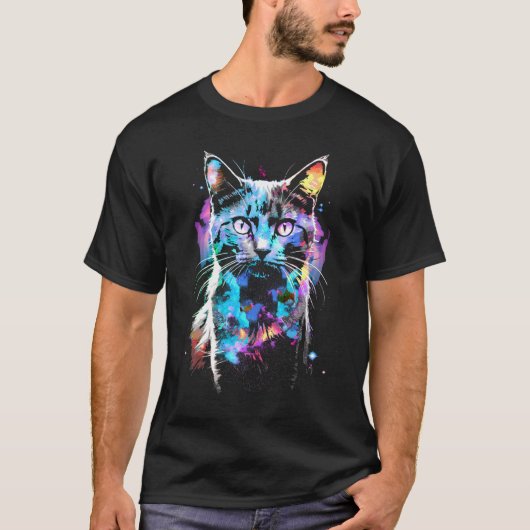 T-shirt Cat in space (Devant)
