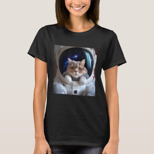 T-shirt Cat in Space (Devant)