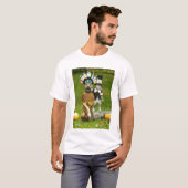 T-SHIRT CAT INDIEN DE CHIEN ET DE PÈLERIN (Devant entier)