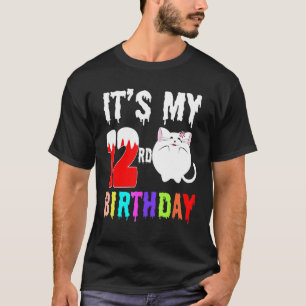 T-shirt Cat It My 12nd Birthday For Happy Birthday Women