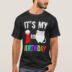 T-shirt Cat it My 3 and Birthday For Boys Girls Women