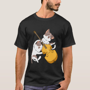 T-shirt Cat Kitten Jouer Cello Cat Cello Joueur Cellist