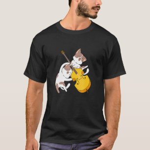 T-shirt Cat Kitten Playing Cello Cat Lover Cello Player Ce