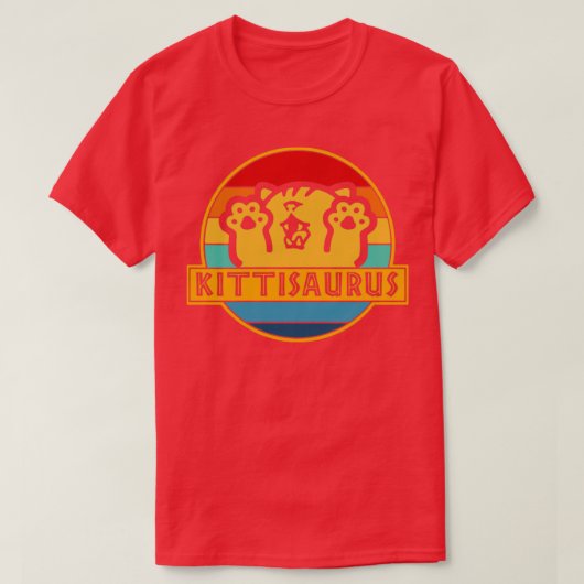 T-shirt Cat Kittisaurus Carré (Design devant)