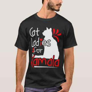 T-shirt Cat Ladies For Kamala Silhouette Graphic