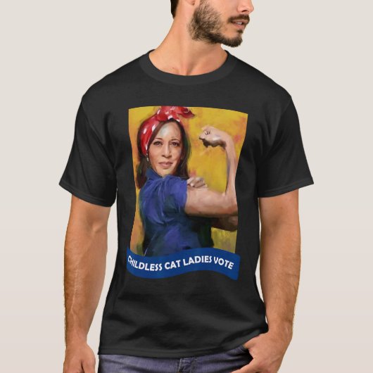 T-shirt Cat Ladies Vote Kamala 2024 Rosie Le Riveter (Devant)