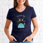 T-shirt Cat Ladies Vote Script Feminist Russe mignon gras<br><div class="desc">"Les femmes de chat votent". Soyez fiers et partagez votre soutien à Kamala Harris avec ce t-shirt mignon, amusant, graphique et patriotique. Une jolie illustration de chat rustique en noir, rouge, blanc et turquoise, bleu et blanc manuscrite typographie recouvre un bleu marine ou une autre chemise arrière - plan couleur....</div>