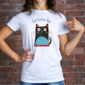 T-shirt Cat Ladies Vote Script Rustique Bold mignonne Femi